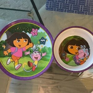 Dora the Explorer Kids Bowl and Plate Set